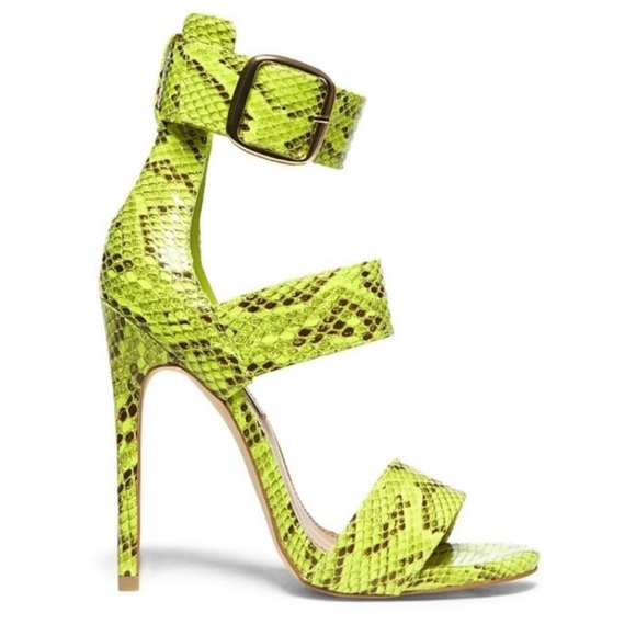 Pre Loved: GREEN STEVE MADDEN SNAKESKIN SANDALS 8.5 - Picture 9 of 13